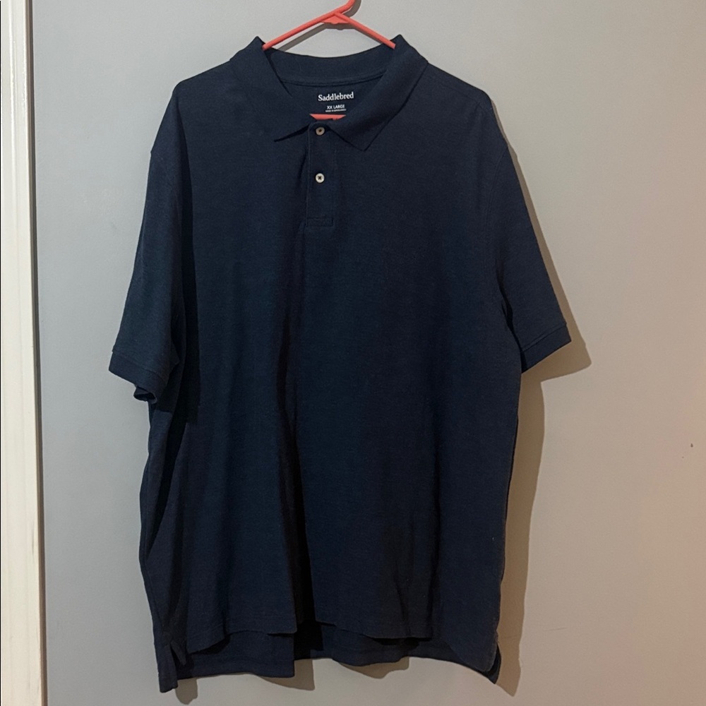 Saddlebred Dark Blue Men's Polo Shirt size 2XL great condition